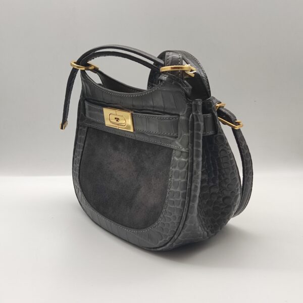 SecondHand🔥（TB Brand） Croc-Embossed Leather Bag, 98% New, Elegant Handbag with Dust Bag, 21/8/17