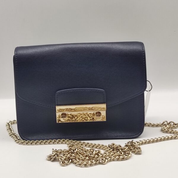 SecondHand🔥 (F Brand) Blue Mini Crossbody Bag, Chic Furla Shoulder Bag, 97% New Condition